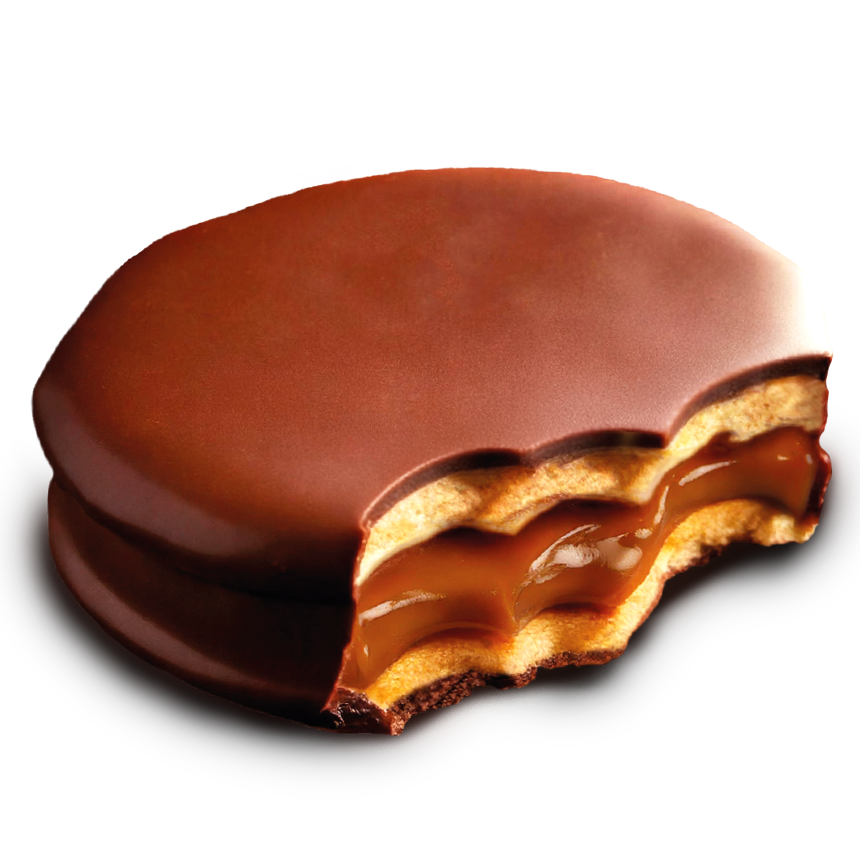 Biscoito Recheado Coberto Doce de Leite Lowy