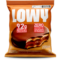 Biscoito Recheado Coberto Doce de Leite Lowy